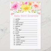 Papier Jeu de désordre de mots de bébé fleurs délicates (Devant)