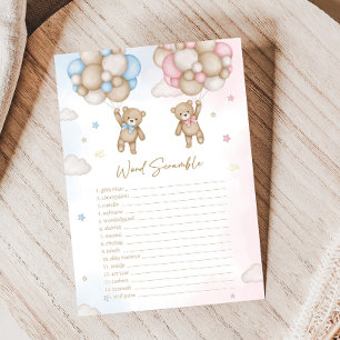 Papier Jeu de désordre de mots pour la révélation du sexe