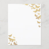 Papier Jeu de devinette Baby Shower Bohème Papillon Doré (Dos)