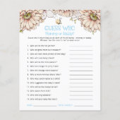 Papier Jeu de devinette Budget Bee pour la fête de bébé M (Devant)