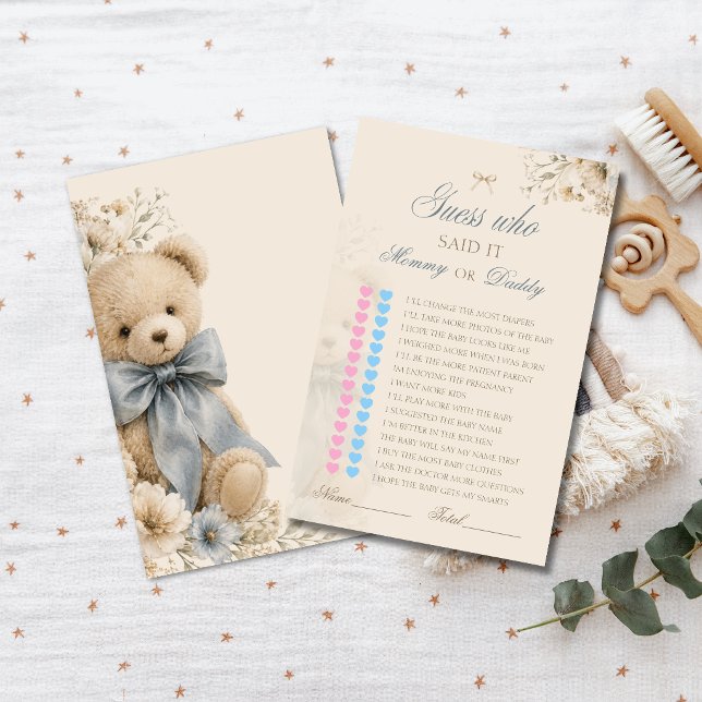 Papier Jeu de devinette classique d'ours en peluche (Créateur téléchargé)