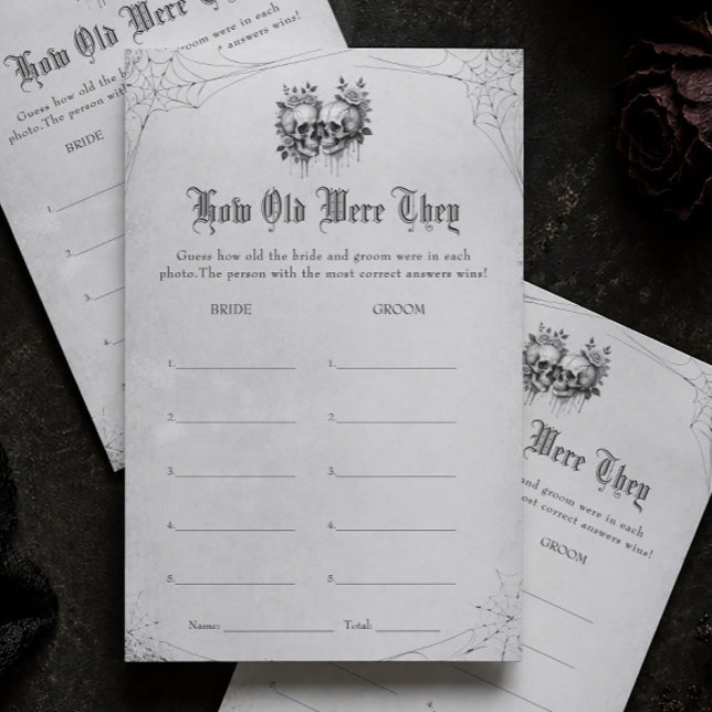 Papier Jeu de devinette d'âge pour la fête prénuptiale d' (Créateur téléchargé)