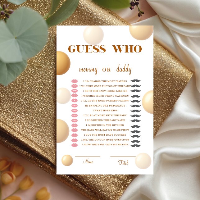 Papier Jeu de devinette de ballon doré neutre pour bébé (Créateur téléchargé)