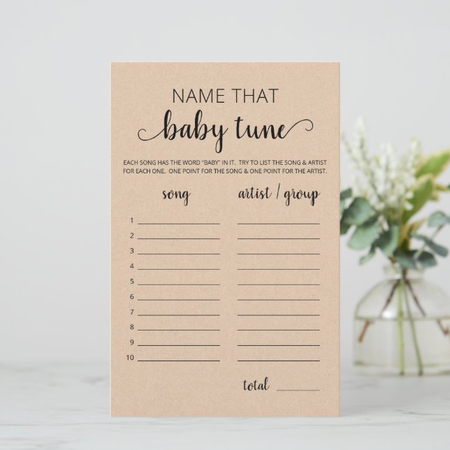 Papier Jeu de devinette de berceuse pour bébé Jeu de fête (Debout devant)