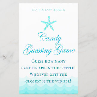 Papier Jeu de devinette de bonbons - jeu de Baby shower