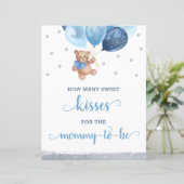 Papier Jeu de devinette de câlins Ourson pour Baby Shower (Debout devant)