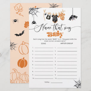 Papier Jeu de devinette de chanson pour baby shower Hallo