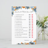 Papier Jeu de devinette de douche de mariage drôle Navy e (Debout devant)
