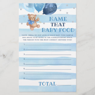 Papier Jeu de devinette de nourriture pour bébé Ours en p