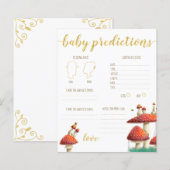 Papier Jeu de devinette de prédictions bébé Champignons & (Devant / Derrière)