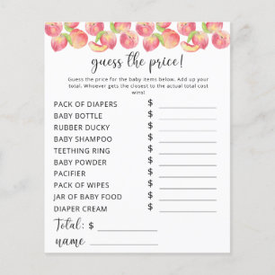 Papier Jeu de devinette de prix à l'aquarelle pêche