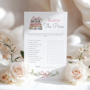 Papier Jeu de devinette de prix pour une baby shower sur 