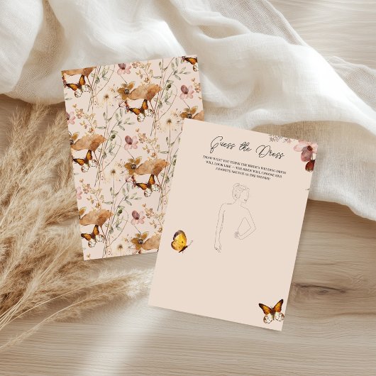 Papier Jeu de devinette de robe de fleurs sauvages beige