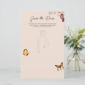 Papier Jeu de devinette de robe de fleurs sauvages beige (Debout devant)