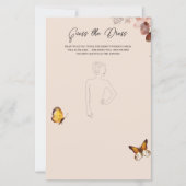 Papier Jeu de devinette de robe de fleurs sauvages beige (Devant)
