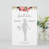 Papier Jeu de devinette de robe florale rose pour enterre (Debout devant)