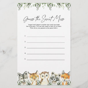 Papier Jeu de devinette du doux désordre pour Baby Shower