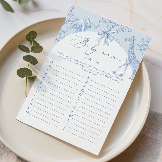 Papier Jeu de devinette du nom de bébé Toile Jungle Baby  (Créateur téléchargé)