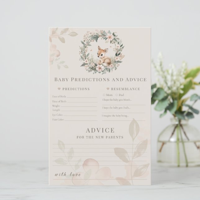 Papier Jeu de devinette et de conseils pour bébé à la bab (Debout devant)