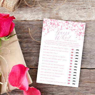 Papier Jeu de devinette pour Baby Shower de la Saint-Vale