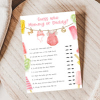 Jeu de devinette pour Baby Shower Fille Esquimau
