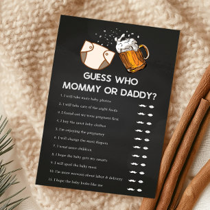 Papier Jeu de devinette pour Baby Shower Huggies et Chugg