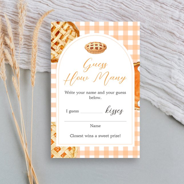 Papier Jeu de devinette pour Baby Shower 'Little Cutie Pi (Little Cutie Pie Gingham Baby Shower Game)