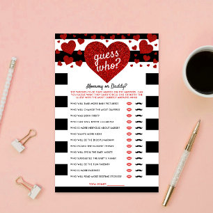 Papier Jeu de devinette pour Baby Shower Little Sweethear