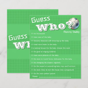 Papier Jeu de devinette pour Baby Shower Sport Football B