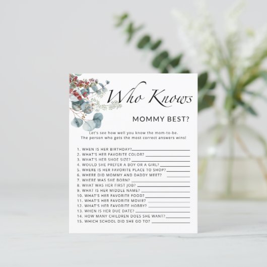 Papier Jeu de devinette pour bébé d'hiver qui connaît le  (Debout devant)