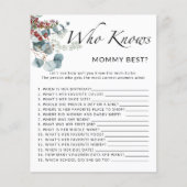 Papier Jeu de devinette pour bébé d'hiver qui connaît le  (Devant)