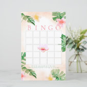 Papier Jeu de douche de bingo tropical (Debout devant)