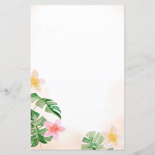 Papier Jeu de douche de bingo tropical (Dos)