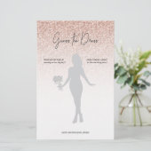 Papier Jeu de douche de mariage robe Guess ombré pailleté (Debout devant)