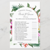 Papier Jeu de douche de mariée et de mariée hawaïenne (Devant)