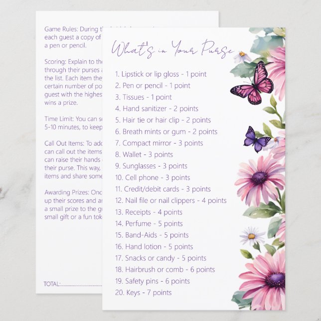 Papier Jeu de douche de nuptiale papillon qu'est-ce qu'il (Devant / Derrière)