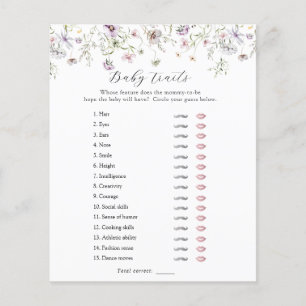 Papier Jeu de douche Delicy Purple Fleur sauvage Baby Tra