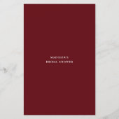 Papier Jeu de douche Fleur de Bourgogne Qu'est-ce que vou (Dos)