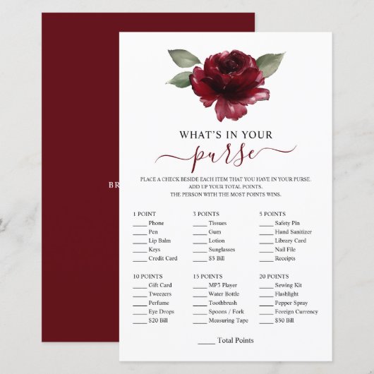 Papier Jeu de douche Fleur de Bourgogne Qu'est-ce que vou (Devant / Derrière)
