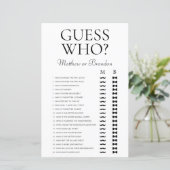Papier Jeu de douche Guess Who LGBTQ (Debout devant)