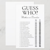 Papier Jeu de douche Guess Who LGBTQ (Devant / Derrière)