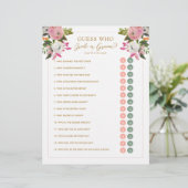 Papier Jeu de douche modifiable rose floral mariée salle (Debout devant)