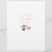 Papier Jeu de douche modifiable rose floral mariée salle (Dos)