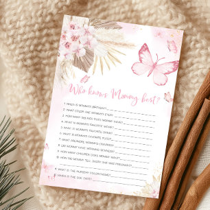 Papier Jeu de douche Papillon Rose Qui connaît le mieux m