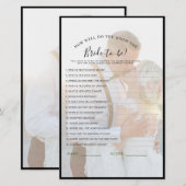 Papier Jeu de douche photo moderne élégant faux vélin (Devant / Derrière)