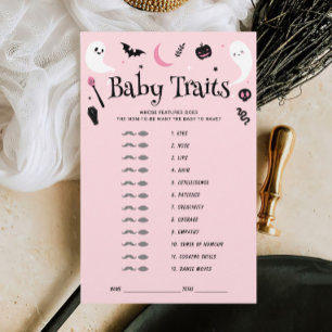 Papier Jeu de douche Pink Halloween Baby Traits