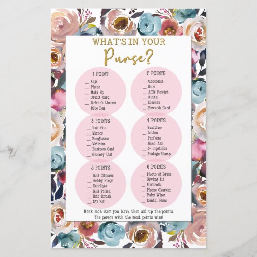 Papier Jeu de douche Qu'est-ce que vous avez dans votre s (Devant)