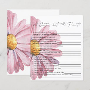 Papier Jeu de fête Daisy 20 questions sur les parents