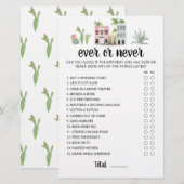Papier Jeu de fête d'anniversaire Ever ou Never (Devant / Derrière)