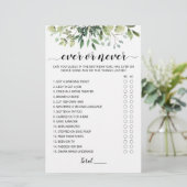 Papier Jeu de fête d'anniversaire Ever ou Never Birthday (Debout devant)